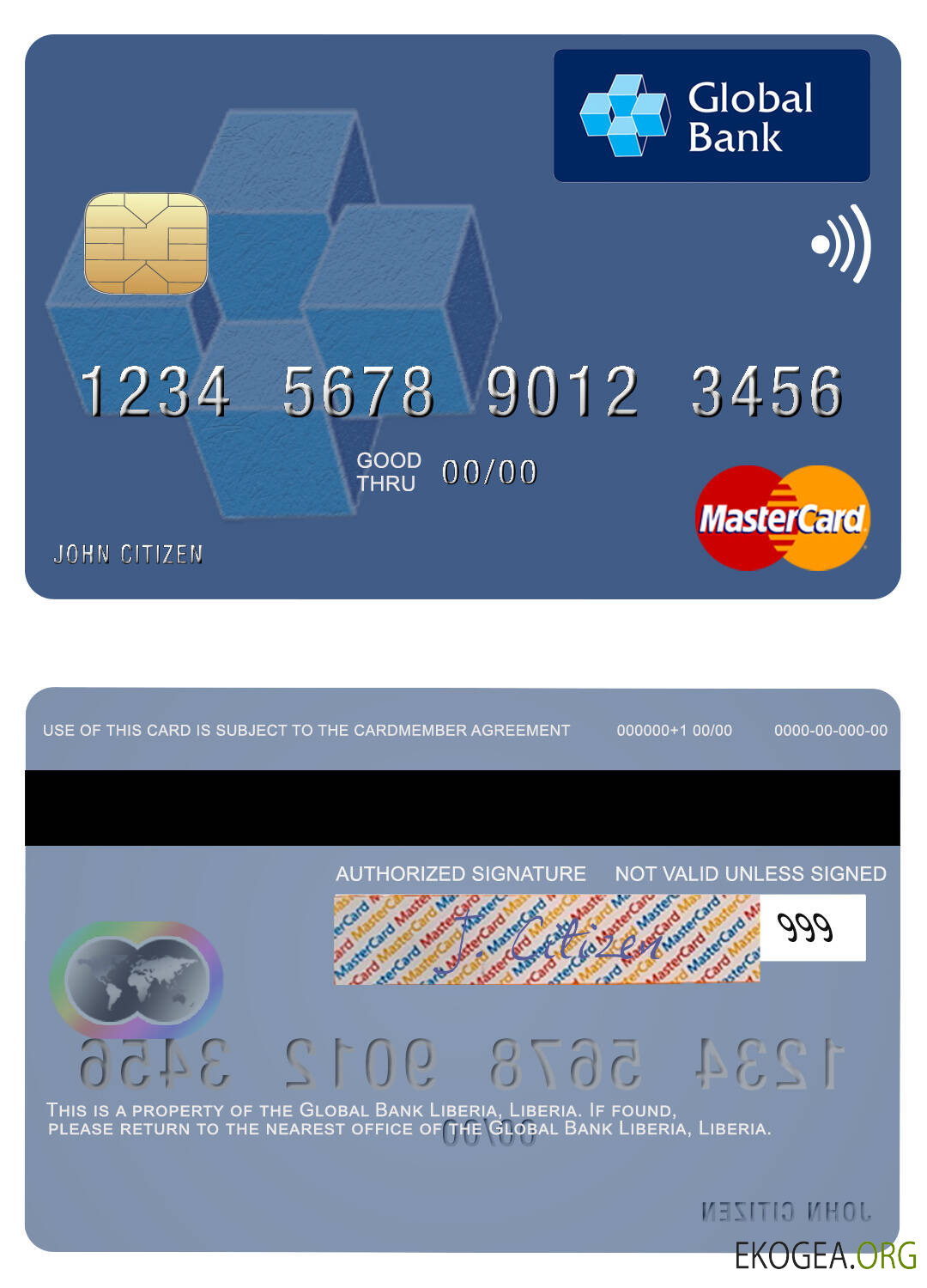 Libéria Global Bank Libéria mastercard